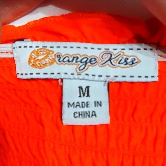 𝅺2 tube tops. Bright colors! 😎 Sizes: Orange Kiss M, green Itzon OS c12-13​​​​​ - Picture 5 of 8